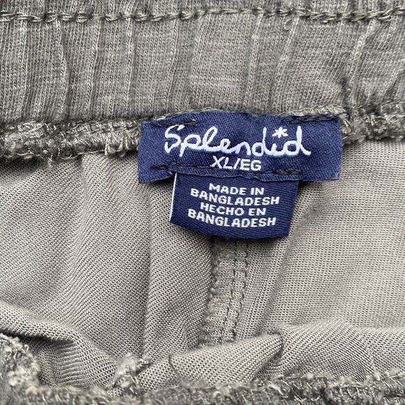 Splendid Joggers Women’s Size XL Rayon Lightweight Sweatpants Camo Gray Green - Picture 5 of 6